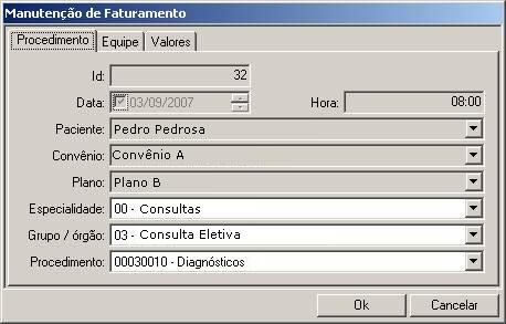 Manutenção de Faturamento